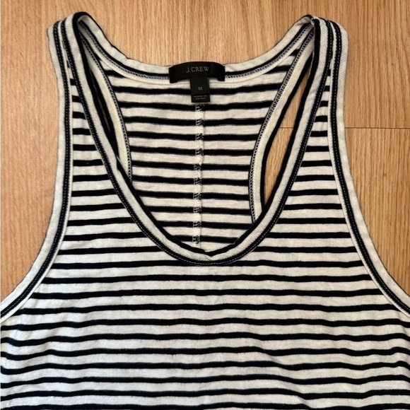 J Crew Striped Racerback Sleeveless Dress Size Medium - Picture 4 of 6